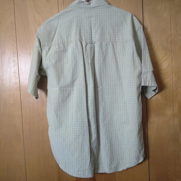 Columbia Men's Large Short Sleeve Plaid Button Front Shirt With Pocket - Picture 4 of 4